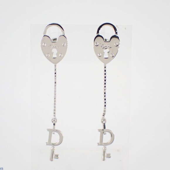 Christian Dior Lock & Key Earrings - Picture 1 of 3
